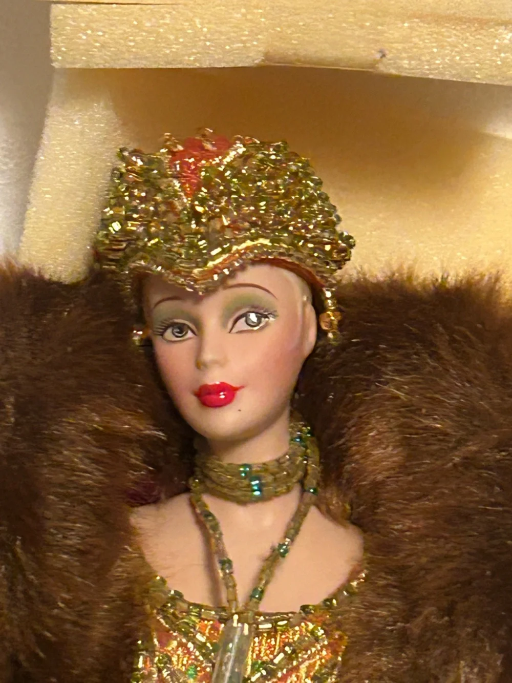 Barbie The Charleston Porcelain Doll - Cream & Black🤎🧡